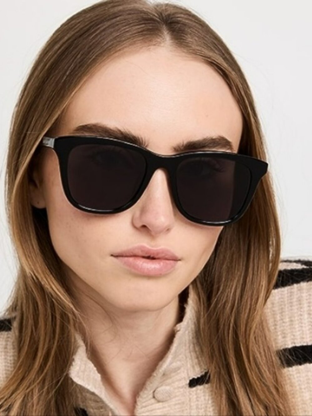Saint Laurent Women Sunglasses Black Square SL587/K 001 NEW AUTHENTIC